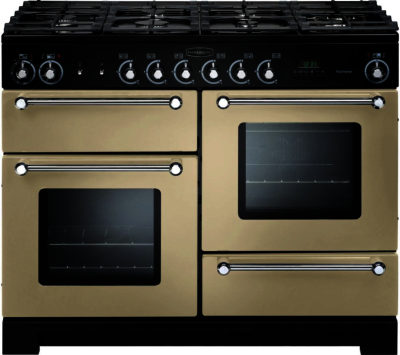 RANGEMASTER  Kitchener 110 Dual Fuel Range Cooker - Cream & Chrome